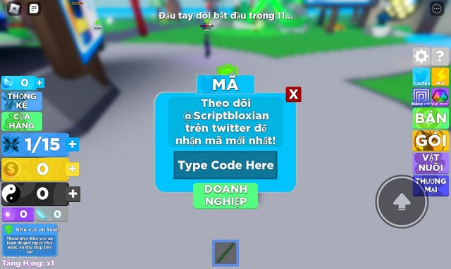 Nhập mã Code bạn sưu tập được