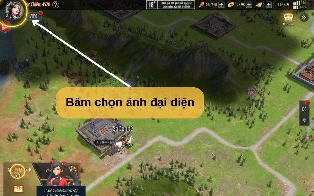 Bấm chọn ảnh đại diện 