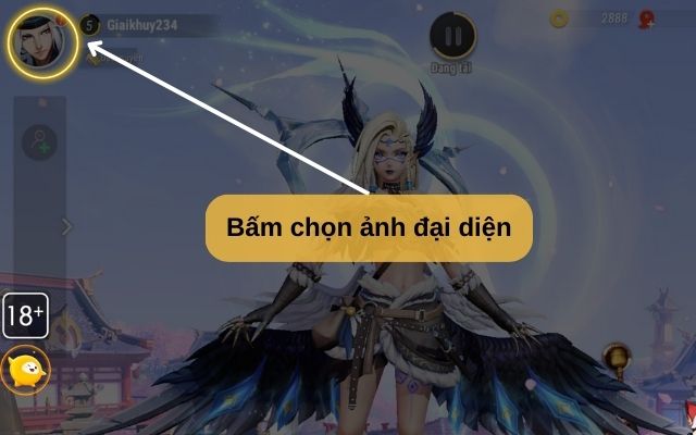 Bấm chọn hình ảnh đại diện 